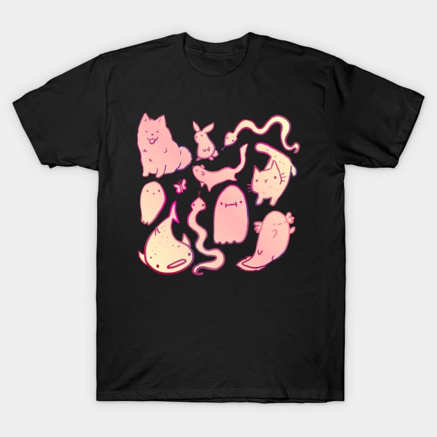 Cute animals in pink T-Shirt by Mayarart